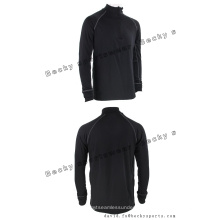 Men′s Long Sleeve Black Fitness High Collar Fashion Leisure Sports Coats